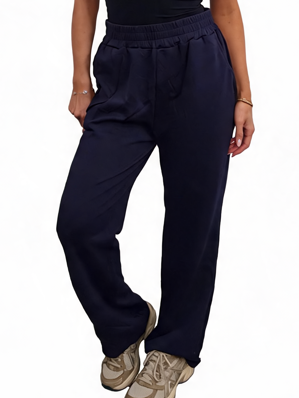 Elasticated Waist Relaxed Straight Leg Jersey Joggers