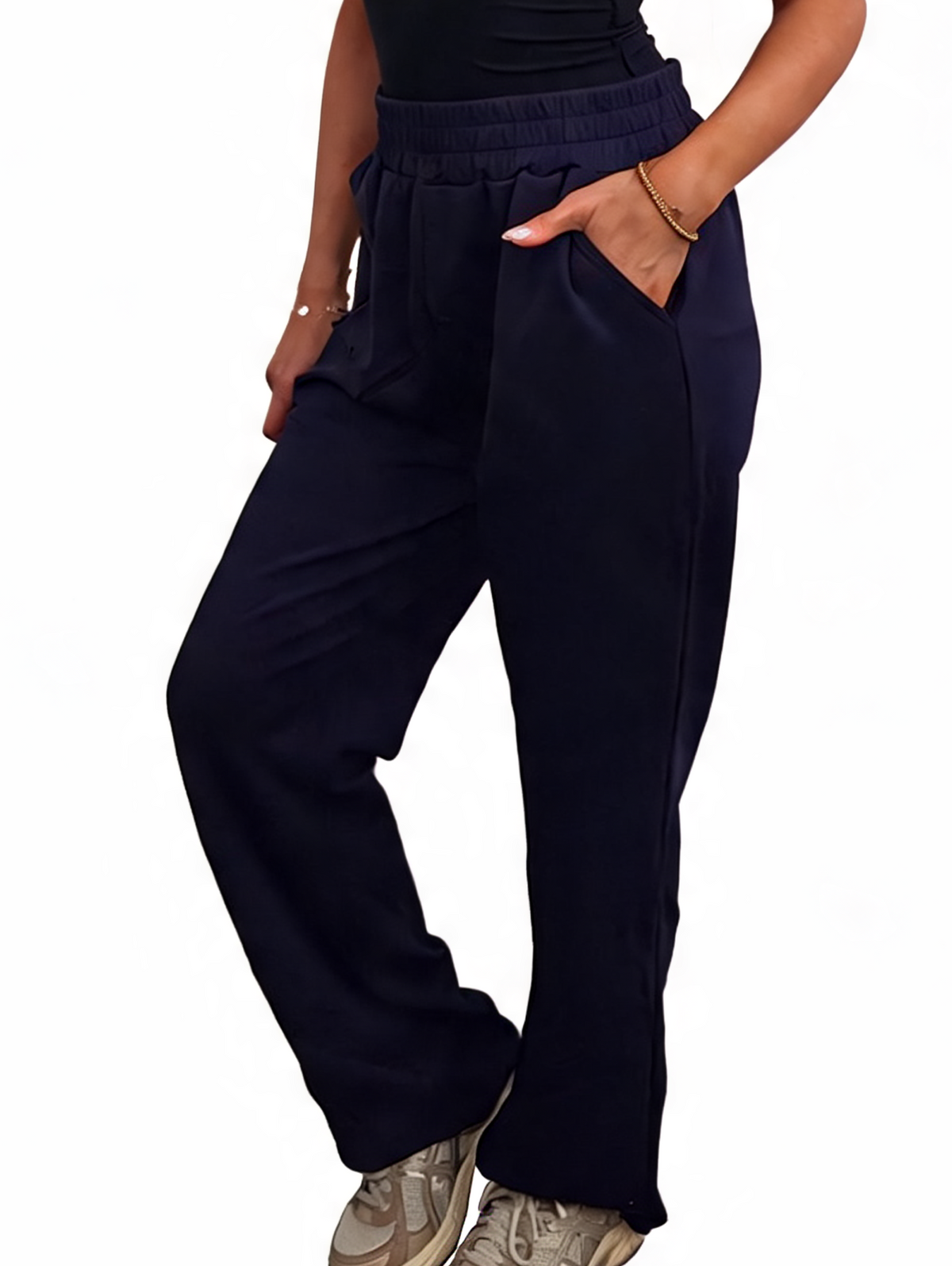 Elasticated Waist Relaxed Straight Leg Jersey Joggers