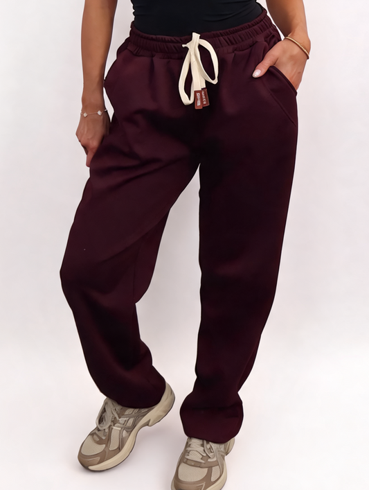 Relaxed Straight Leg Drawstring Elasticated Waist Sweatpants