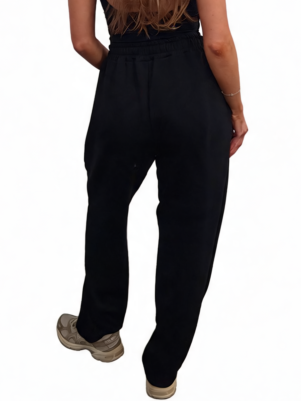 Relaxed Straight Leg Drawstring Elasticated Waist Sweatpants
