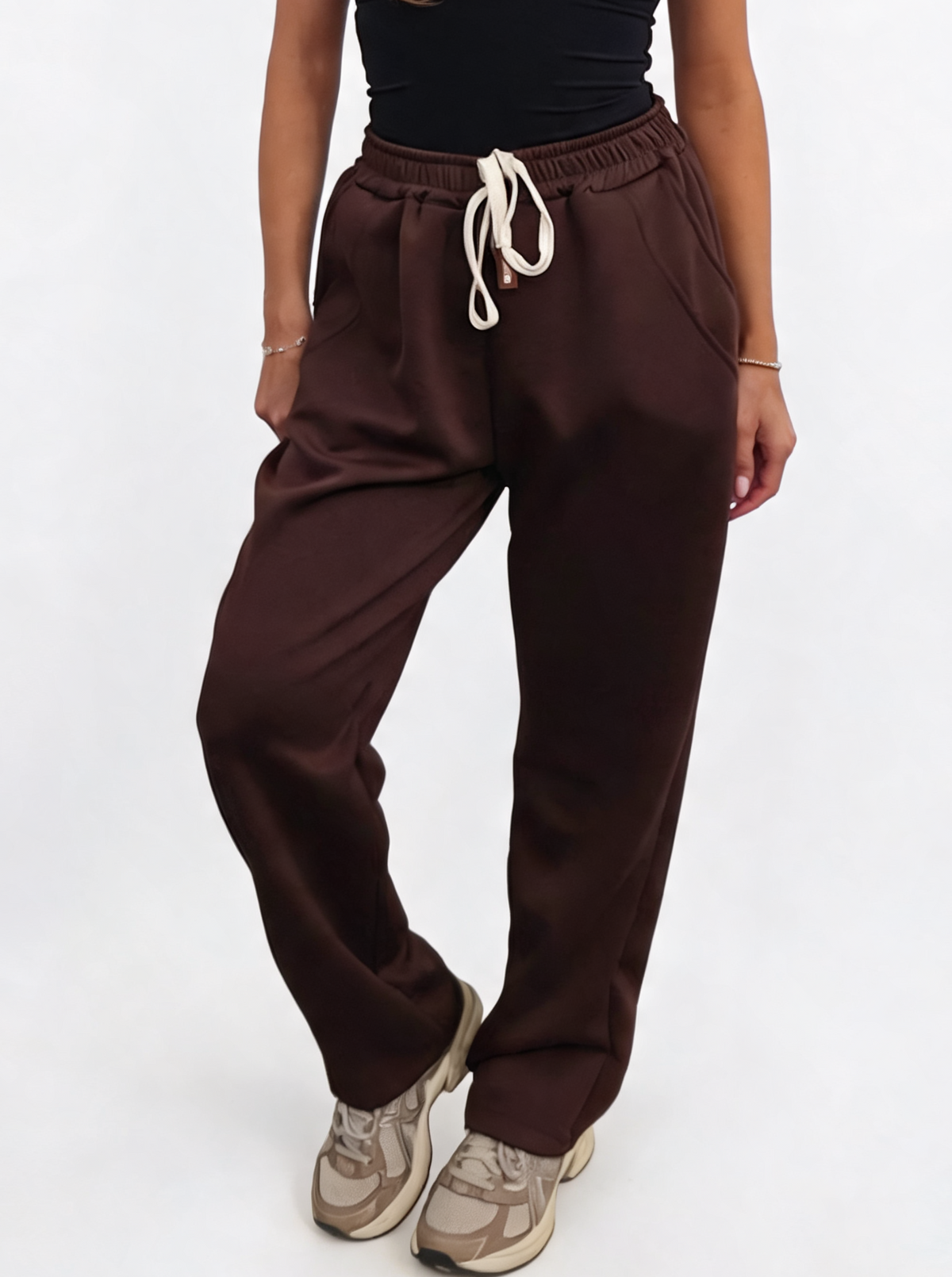 Relaxed Straight Leg Drawstring Elasticated Waist Sweatpants
