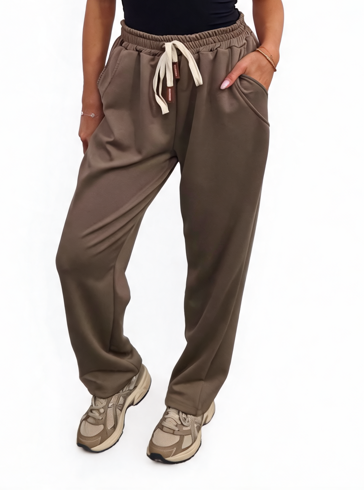 Relaxed Straight Leg Drawstring Elasticated Waist Sweatpants