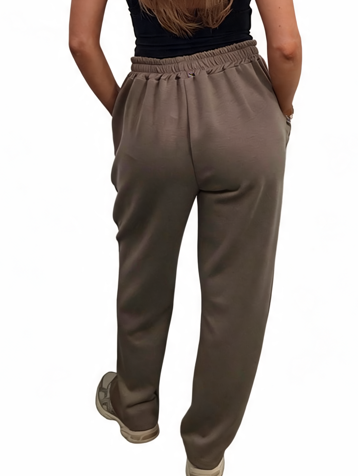 Relaxed Straight Leg Drawstring Elasticated Waist Sweatpants