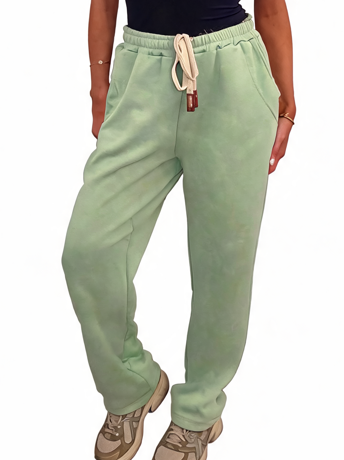 Relaxed Straight Leg Drawstring Elasticated Waist Sweatpants