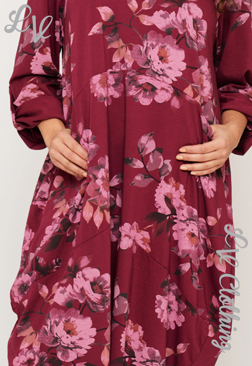 Ladies Floral Panel Smock Dress with Pockets £14.99